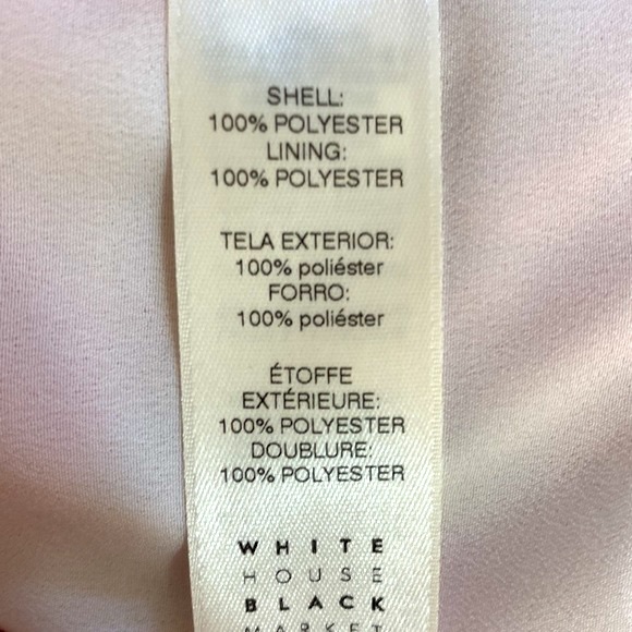 WHBM peach watercolor floral dress with cute pleated bell sleeves - Picture 8 of 9